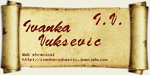 Ivanka Vukšević vizit kartica